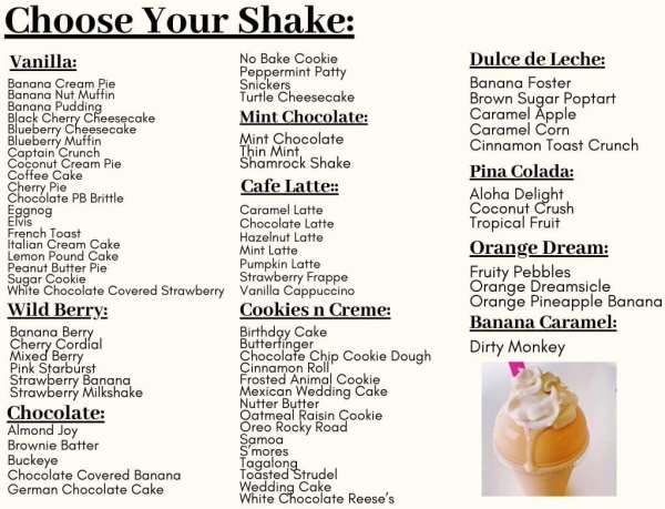 Page 2 of menu, Quality Nutrition Frankfort, KY