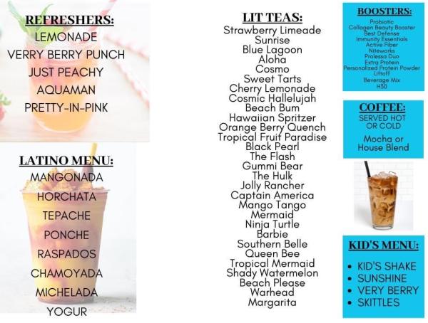 Page 3 of menu, Quality Nutrition Frankfort, KY